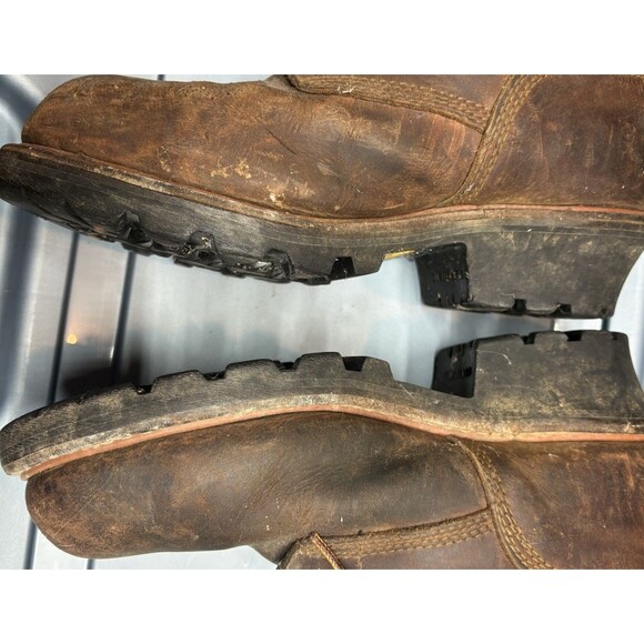 Red Wing 4417 Mens 9.5 D Logger Boots Steel Toe Waterproof Insulated Vibram Sol - Picture 12 of 13